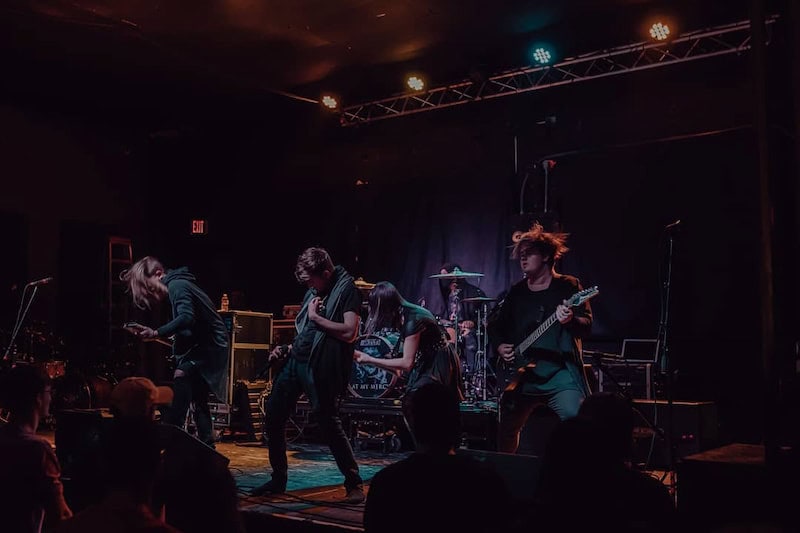 At My Mercy, local Phoenix band playing live in front of a crowd